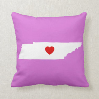 Orchid and White Tennessee with Red Heart Cushion