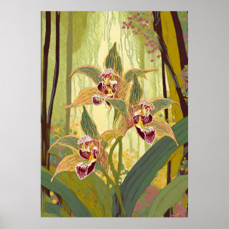 Orchid Art V11 Poster