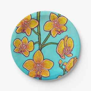 Orchid Azure II Paper Plates
