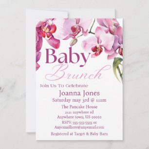 Orchid Baby Brunch/Baby Shower Invitation Cards