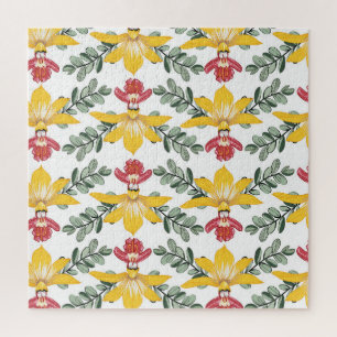 Orchid Beauty: Floral Pattern Elegance. Jigsaw Puzzle