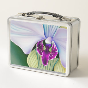 Orchid Beauty Metal Lunch Box