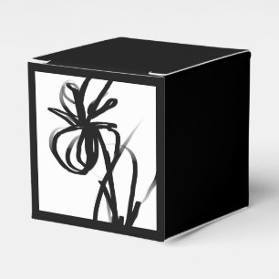 Orchid Blanc: Abstract White & Black Favour Box