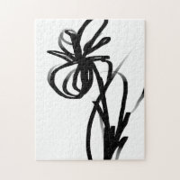 Orchid Blanc: Abstract White & Black