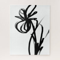 Orchid Blanc: Abstract White & Black