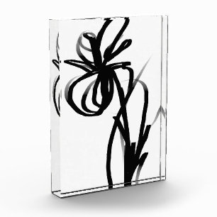 Orchid Blanc: Abstract White & Black Photo Block