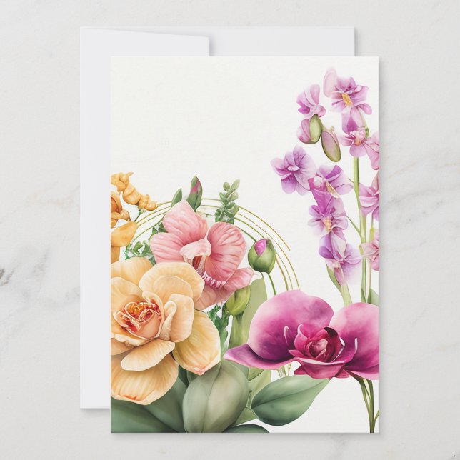 Orchid Blast  Invitation (Front)