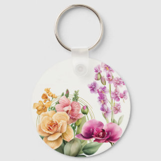 Orchid Blast  Key Ring