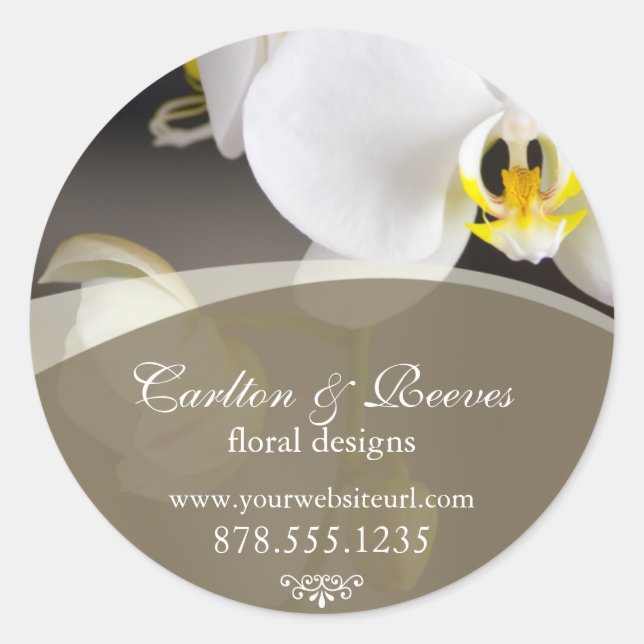 Orchid Blooms 2 Classic Round Sticker (Front)