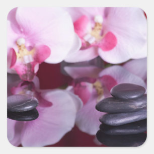 Orchid Blossoms Office Desk Destiny's Destiny Square Sticker