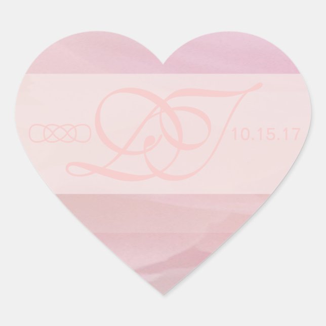 Orchid Blush Heart Envelope Stickers (Front)