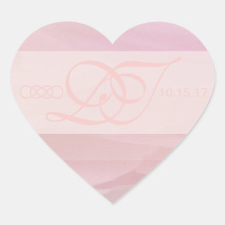 Orchid Blush Heart Envelope Stickers