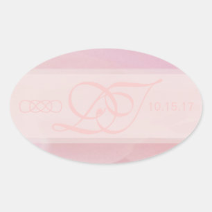 Orchid Blush Oval Envelope Stickers