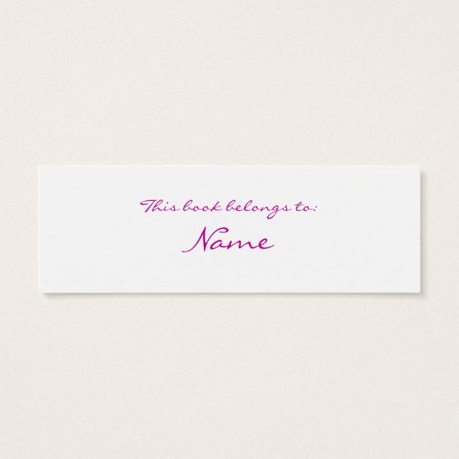 Orchid Bookmark (Back)