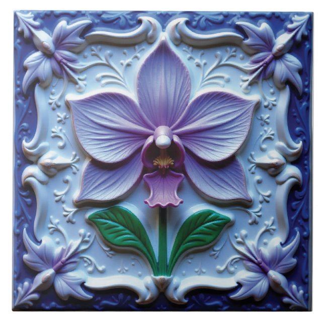 Orchid Cadence Ceramic Tile (Front)