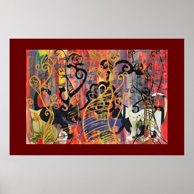 Orchid Cats Print (Front)