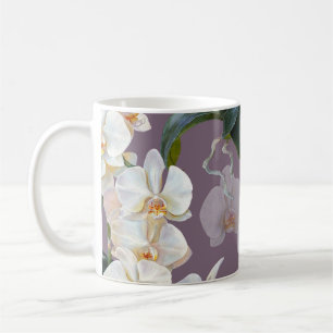 Orchid dark lavender watercolor. coffee mug