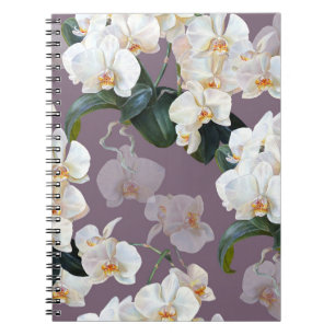 Orchid dark lavender watercolor. notebook