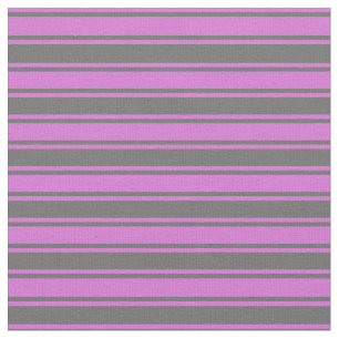Orchid & Dim Grey Coloured Lines/Stripes Pattern Fabric