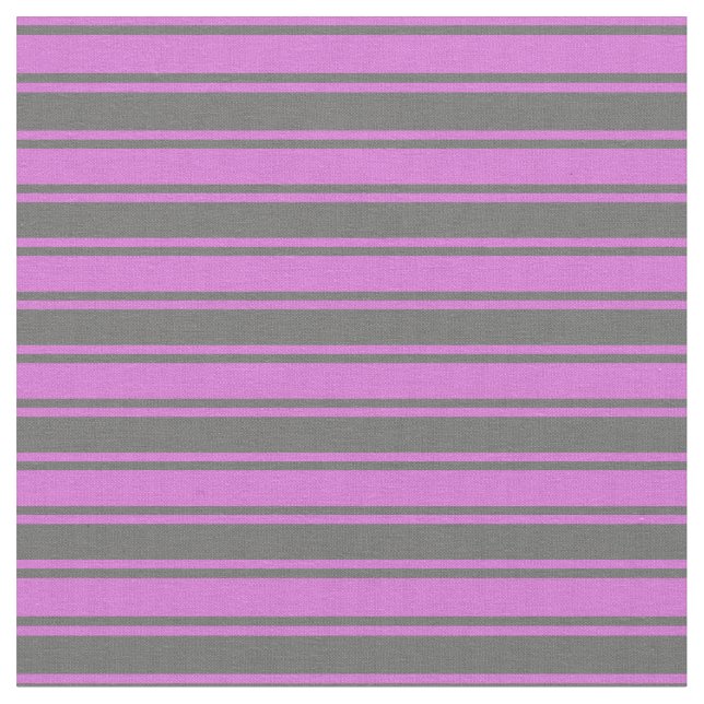 Orchid & Dim Grey Coloured Lines/Stripes Pattern Fabric (Close Up)