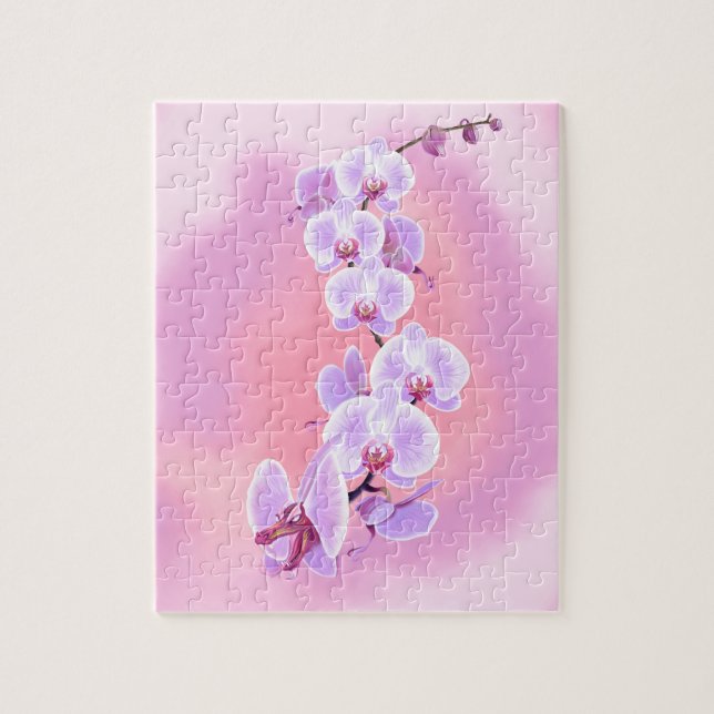 Orchid-Dragon Jigsaw Puzzle (Vertical)
