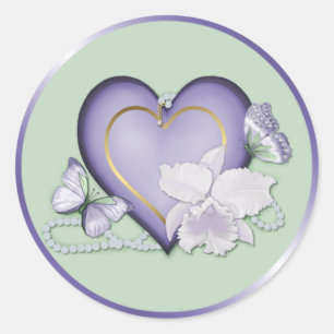 Orchid Elegance Classic Round Sticker