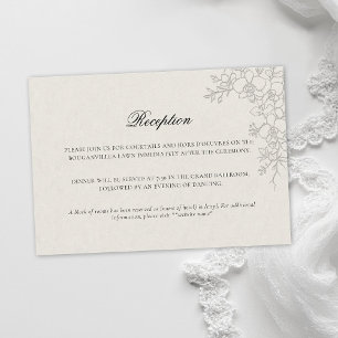Orchid Elegant Ecru Formal Traditional Wedding Enclosure Card