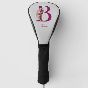 Orchid Elegant Monogram Initial B Golf Head Cover