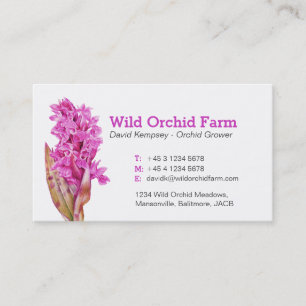 Orchid farmer / flower grower business cards