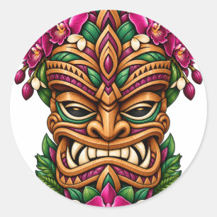 Orchid Flame Tiki Sticker