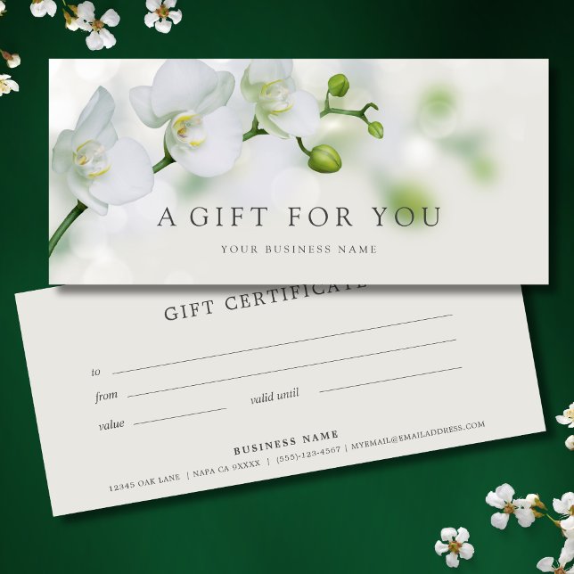 Orchid Floral Business Gift Certificate  (Floral Business Gift Certificate)