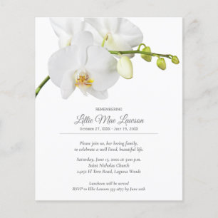 Orchid Floral Remembrance Celebration Flyer