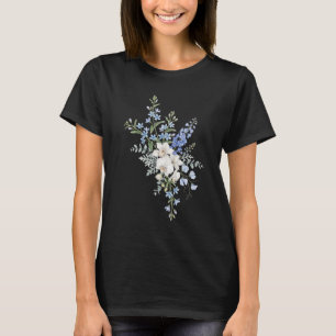Orchid Flower Bouquet, Watercolor Floral T-Shirt