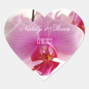 Orchid flower Classic Round Sticker