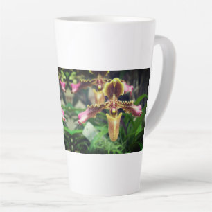 Orchid flower latte mug