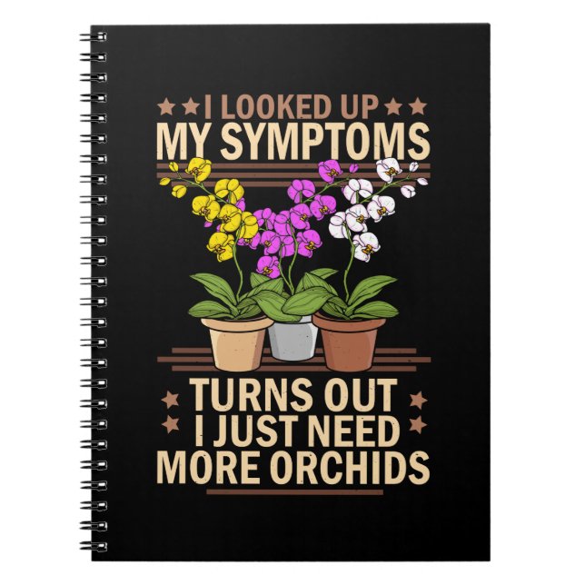 Orchid Flower Lover Women Florist Plants Orchid Notebook (Front)
