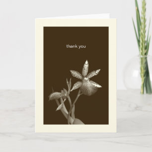 Orchid flower photo custom thank you personal note card