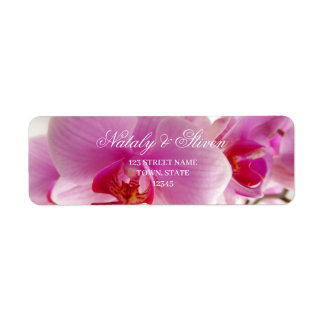 Orchid flower return address label