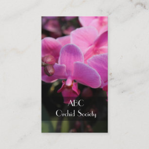orchid flower society business card