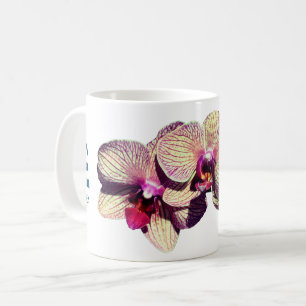 Orchid Flower Trio Personalized Coffee Mug