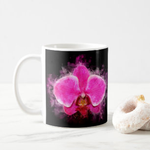 Orchid flower watercolor - pink bb 02 coffee mug