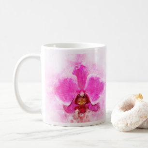 Orchid flower watercolor - pink wb 02 coffee mug
