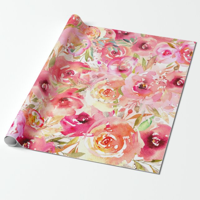 Orchid Flower Wrapping Paper (Unrolled)