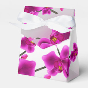 Orchid Flowers Elegant Floral Wedding Favour Box