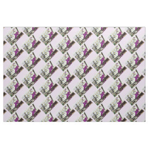 Orchid flowers fashion fabric