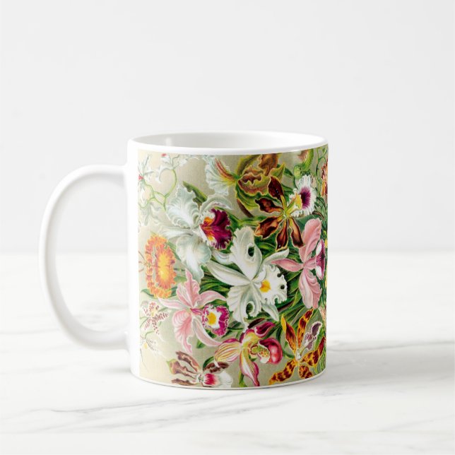 Orchid Flowers Mug (Left)