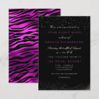 Orchid Fuchsia Tiger Black White Sparkly Birthay