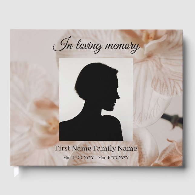 Orchid funeral guest book (Front)