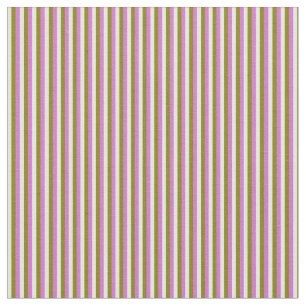 Orchid, Green, and Mint Cream Stripes Fabric