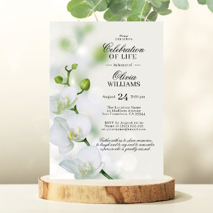 Orchid Green Celebration of Life Invitation